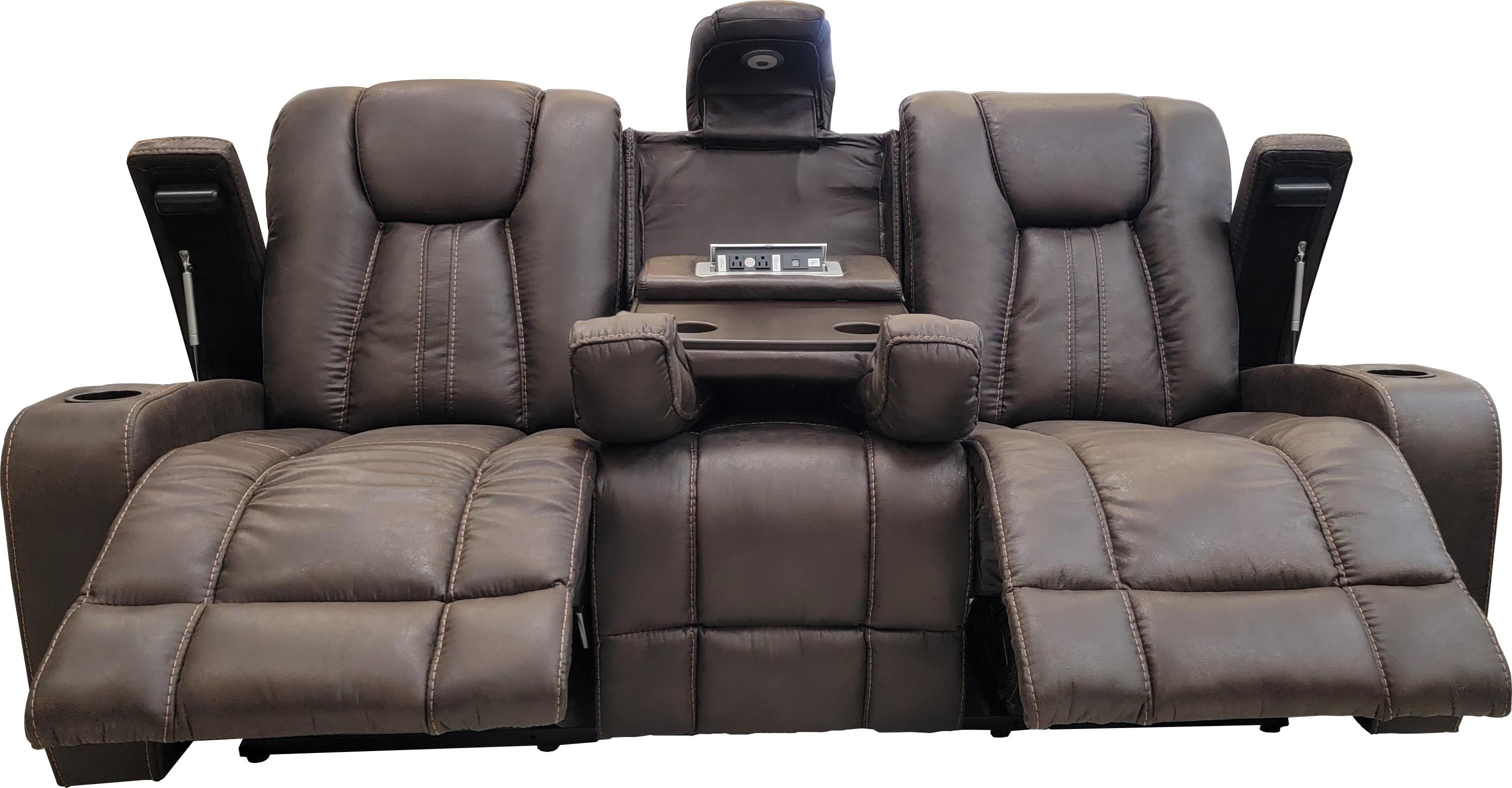 Jamestown espresso deals reclining sofa